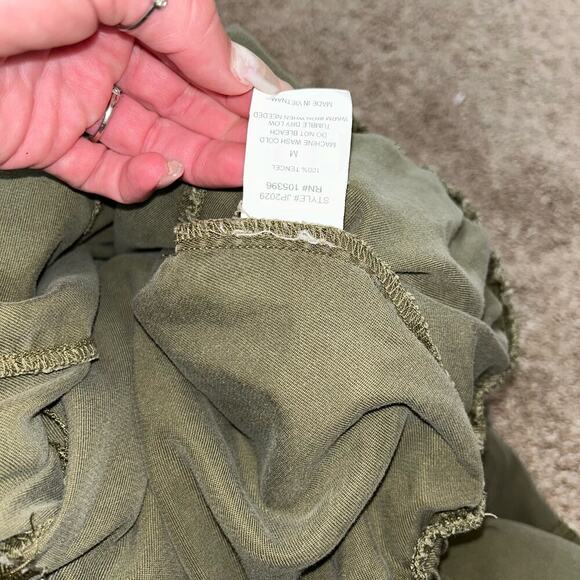 Black label by c'est toi jumpsuit olive green belted army SZ M jogger ankle - Picture 6 of 9